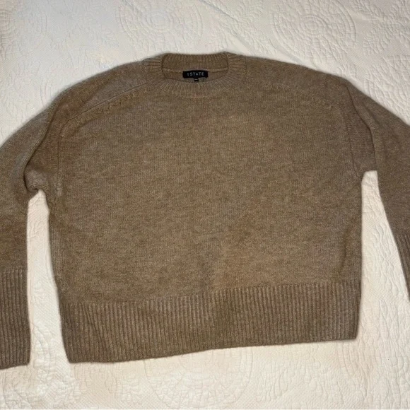 1. STATE Brown Crewneck Sweater - Picture 3 of 13